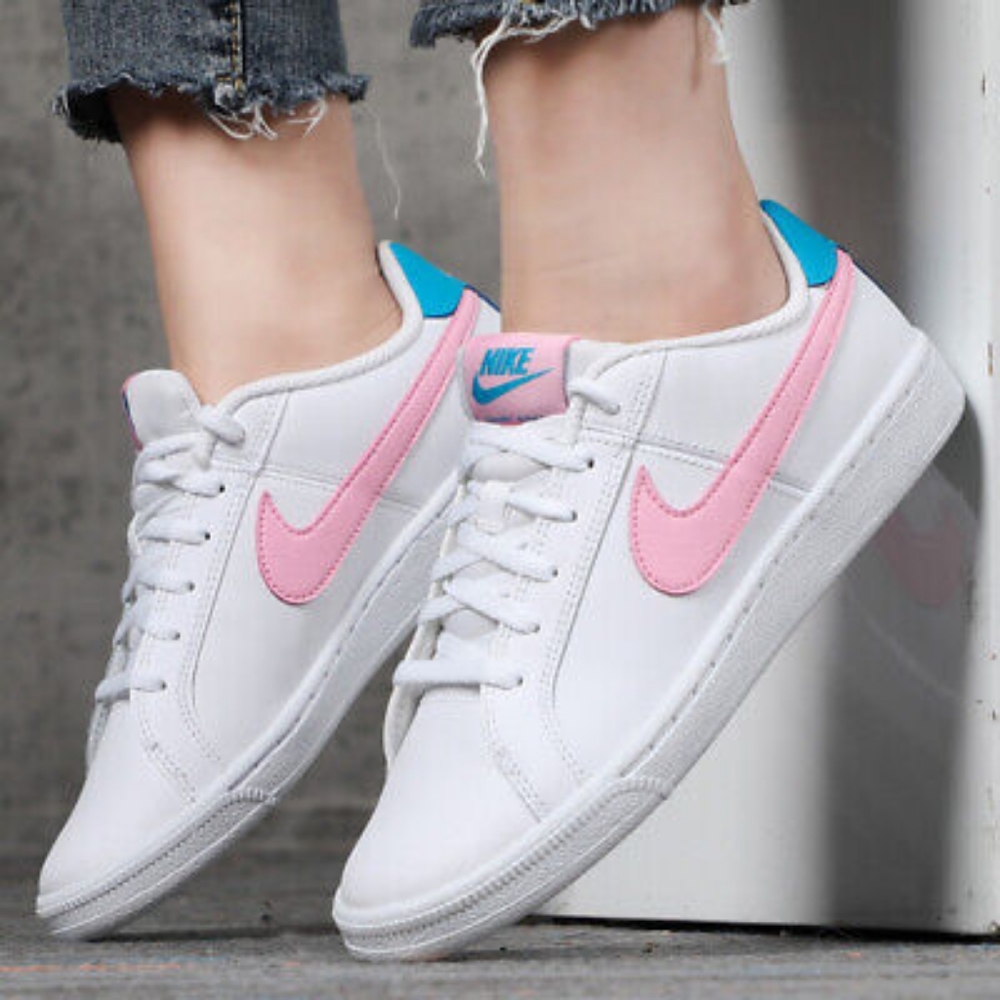 Nike Girls 833535-110 Court Royale Sneaker Shoes White Pink Laser Blue 6.5